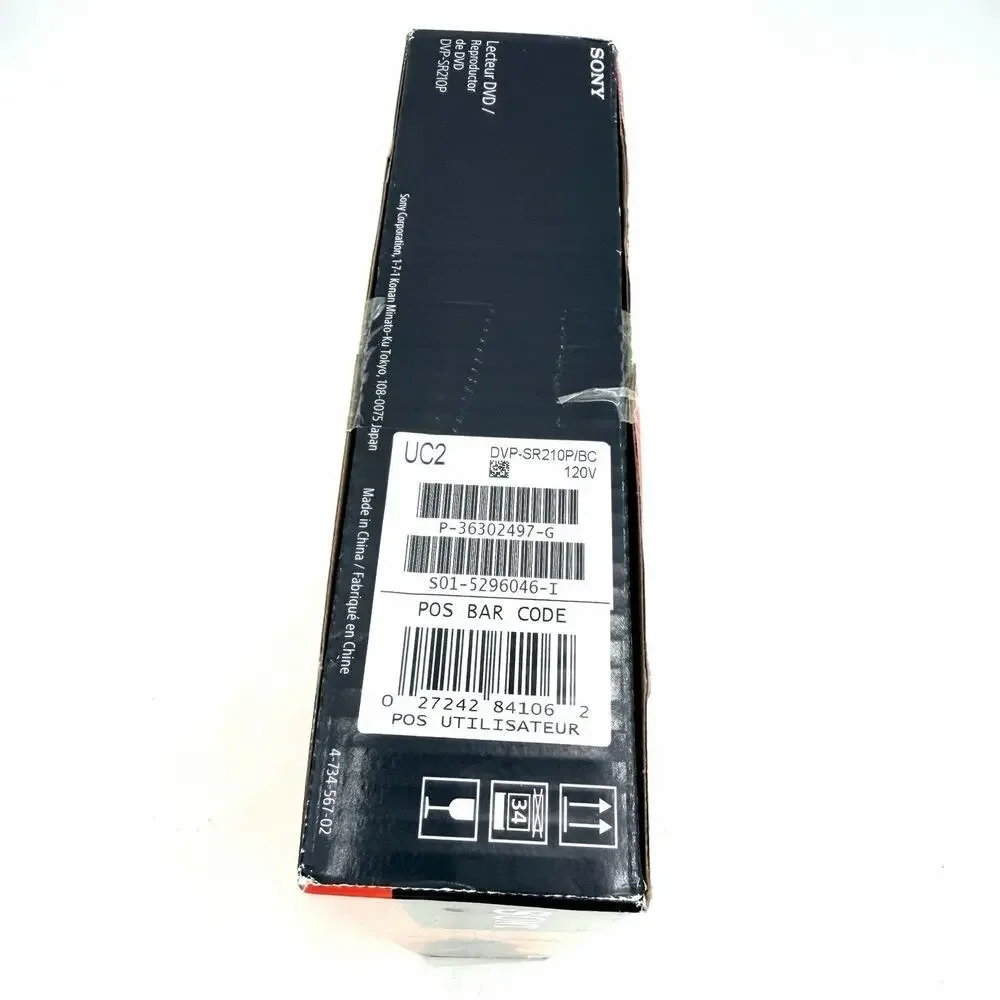 Sony DVP-SR210P Progressive Scan CD and DVD Player - Black - New in Box